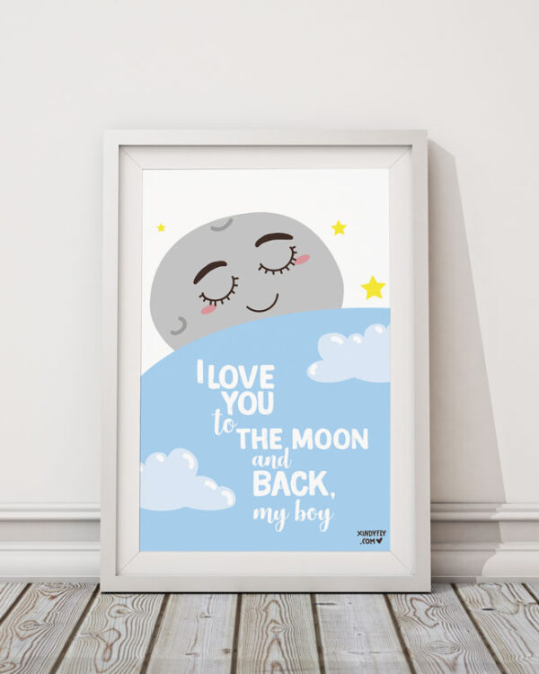 Cuadro enmarcado - Moon boy