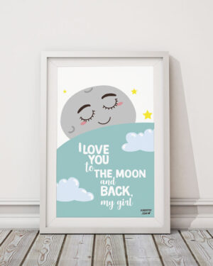 Cuadro enmarcado - Moon girl