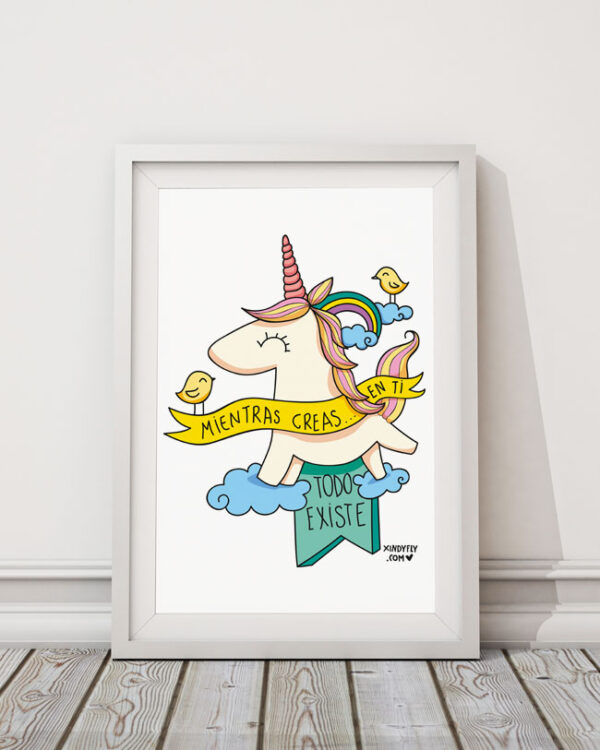 Cuadro enmarcado - Unicornio