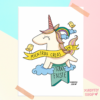 print-a5-unicornio Poster unicornio bebé