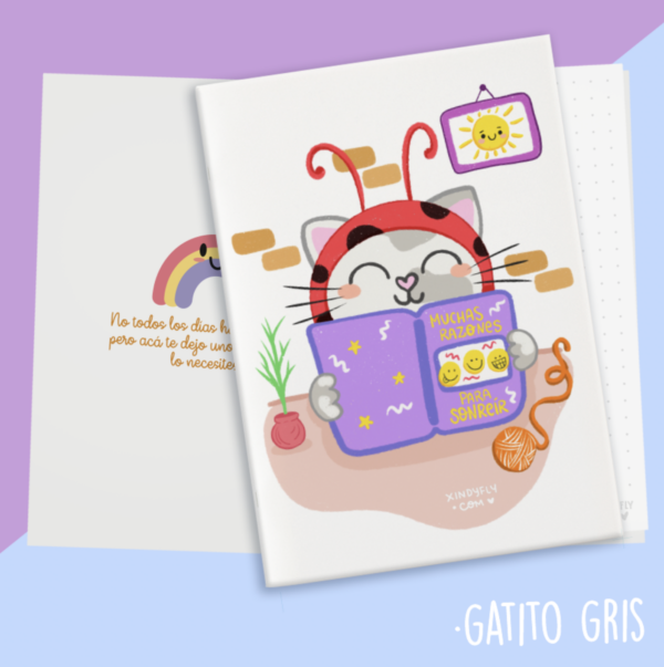 Gatito gris Mini Libretas